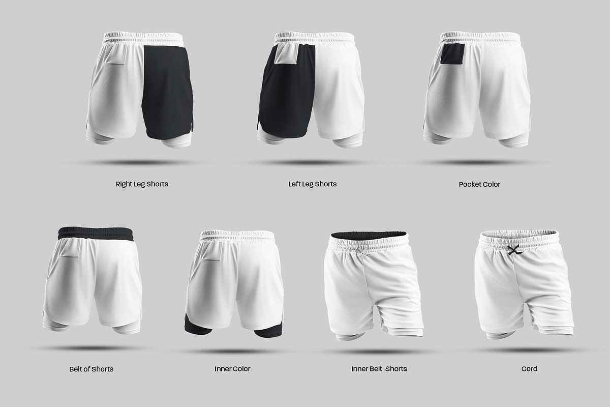 3D Mockup Shorts Compression Liner, a Shirt Mockup by Grow Design Craft Studio (Photo 3 of 9)