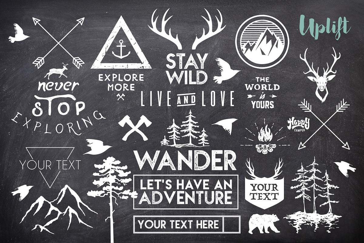 Wanderlust Hipster Overlays, an Action Add-On by Uplift Actions (Photo 1 of 12)