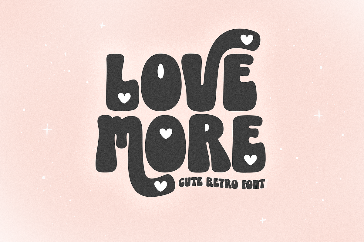 Love More | Retro Font, a Sans Serif Font by KA Designs (Photo 1 of 10)