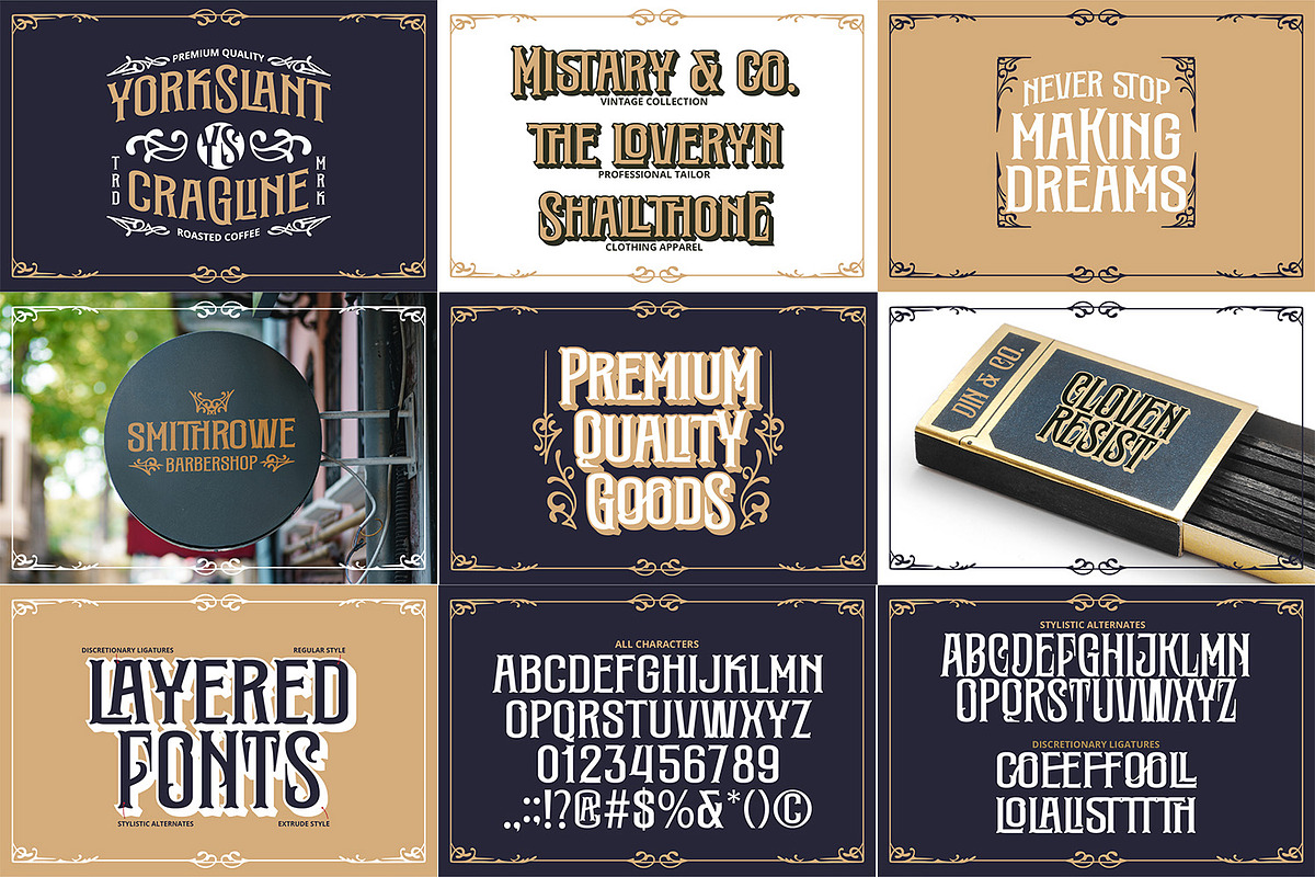 Vintage Font Bundle 5, a Symbol Font by Vintage Division (Photo 11 of 12)