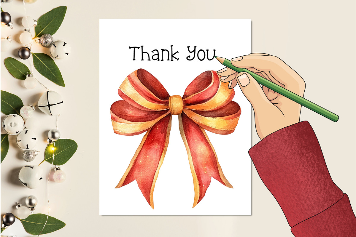 Watercolor Brush Doodle Christmas, an Illustration by Creative Art (Photo 8 of 10)