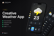 Weather App UI, an App Template by UI App&Web, Dashboard (Thumbnail 1 of 2)
