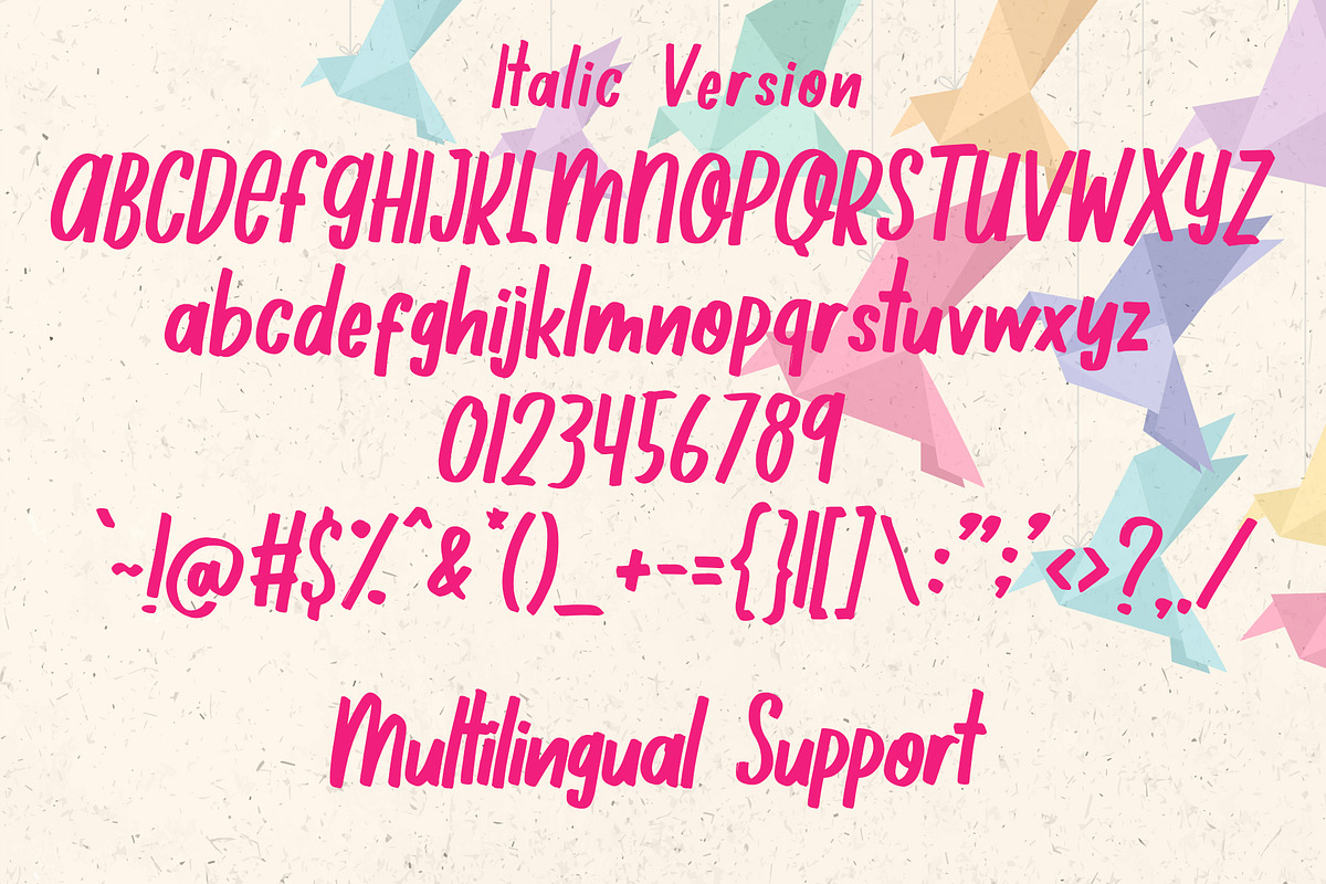 1000 Wishes Origami Font preview 6