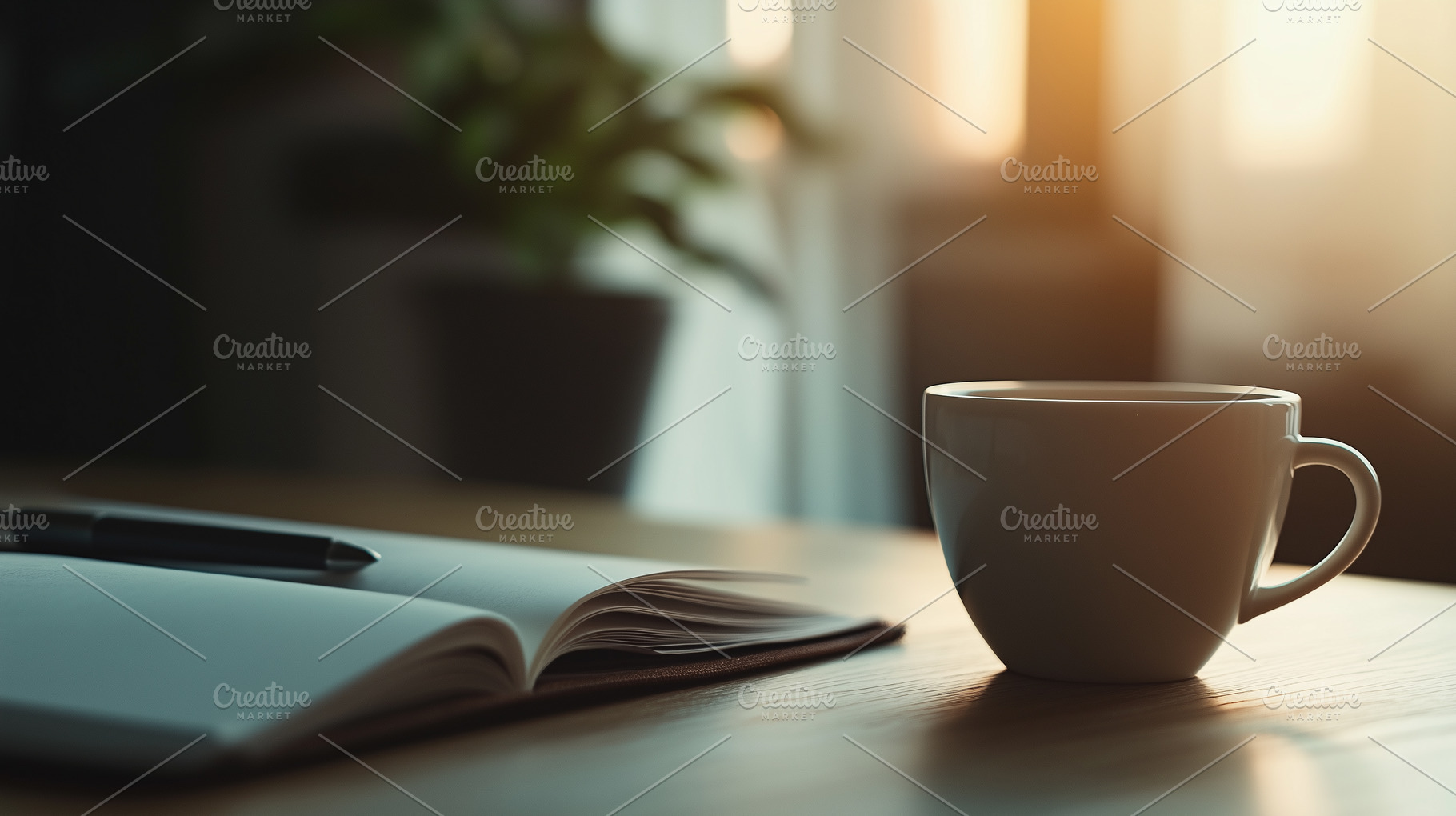 Close up on a cup of coffee and open, a Food & Drink Photo by MistyDay