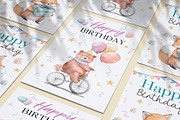 Happy Birthday watercolor collection, a Decorative Illustration by AlineArtStore (Thumbnail 7 of 13)