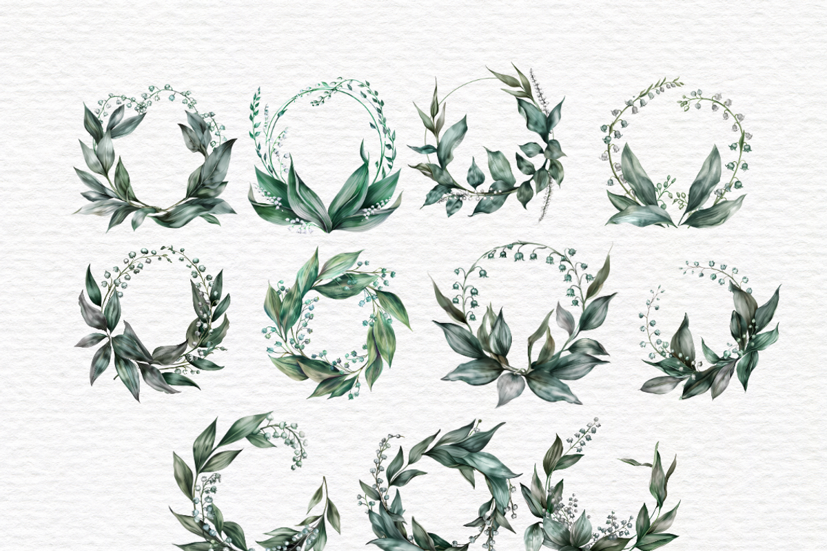 Lily of valley clipart, Flowers, a Decorative Illustration by Invite to Clipart (Photo 3 of 5)