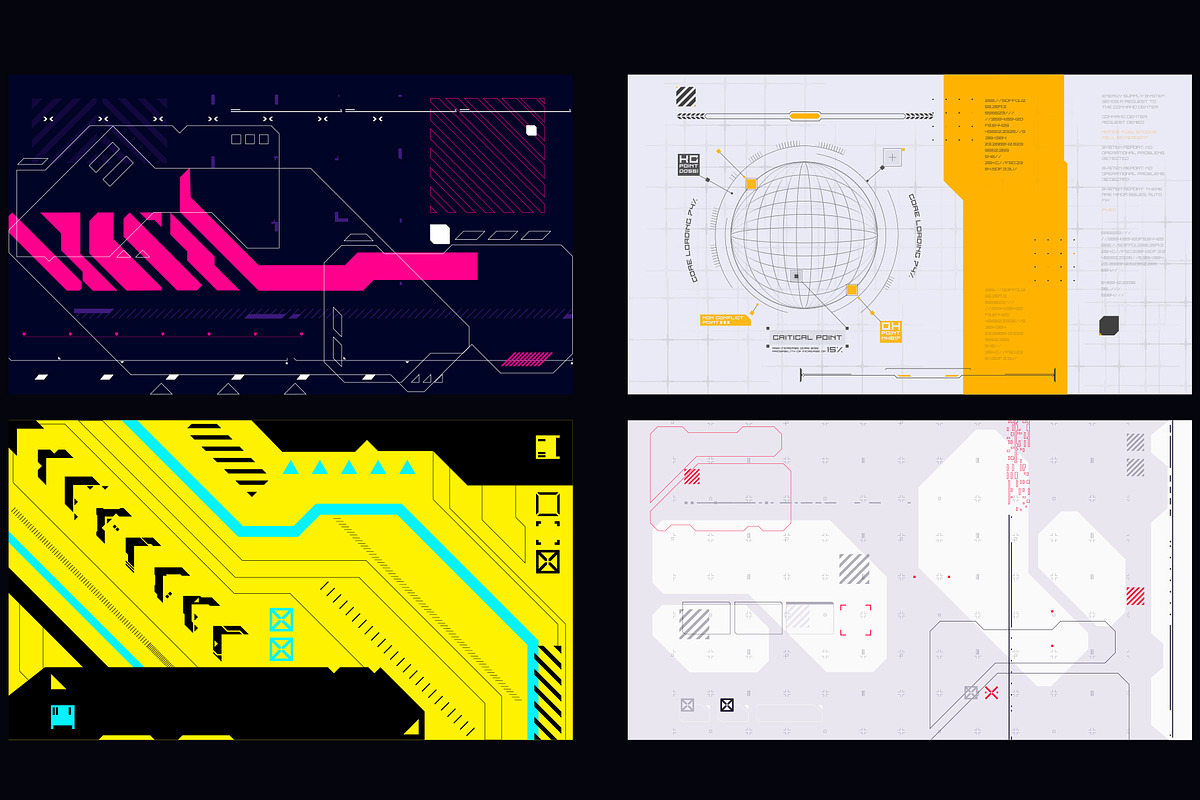 Cyberpunk Backgrounds Set, a Background Graphic by Olga Ryzychenko (Photo 3 of 6)