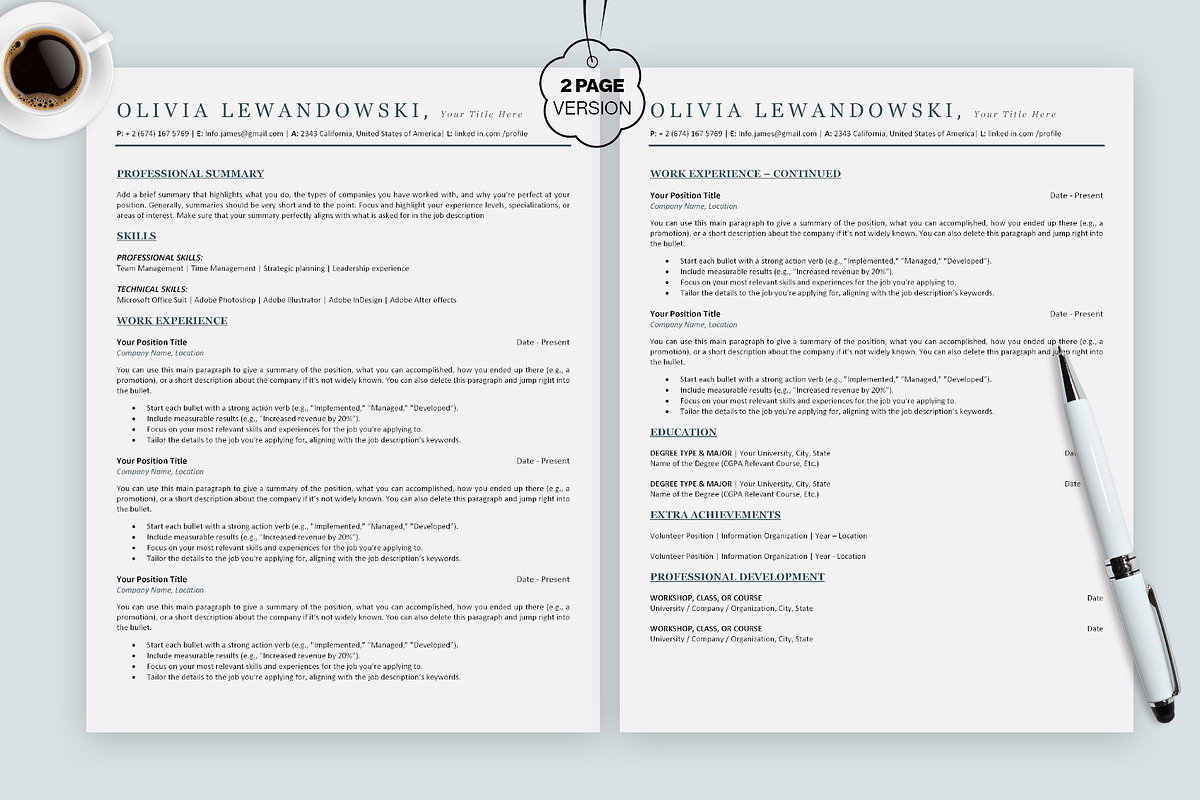 ATS Friendly Resume Template, a Resume Template by Design_Xlab (Photo 2 of 10)