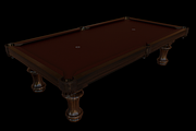 Pool Table: Classical Leather & Wood, an Architecture 3D Model by Kindesigns (Thumbnail 3 of 3)