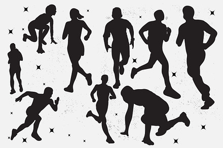 Running Silhouettes set