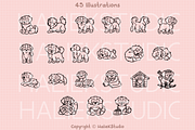 Bernese Mountain Dog Procreate Stamp, a Brush Add-On by HalieKStudio (Thumbnail 3 of 9)