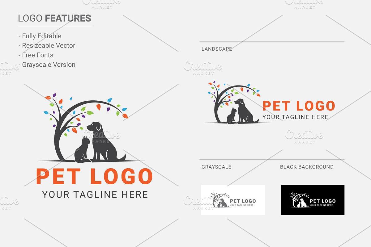 Pet Logo, a Branding & Logo Template by Ben Naveed