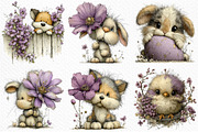 Spring Peeking Animals Clipart, an Illustration by Craft Nest (Thumbnail 6 of 12)