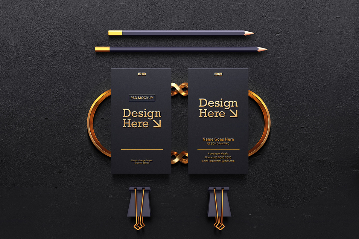 Gold Debossed On Card Mockup, a Business Card Template by Artlogs x Modaldesain (Photo 2 of 2)