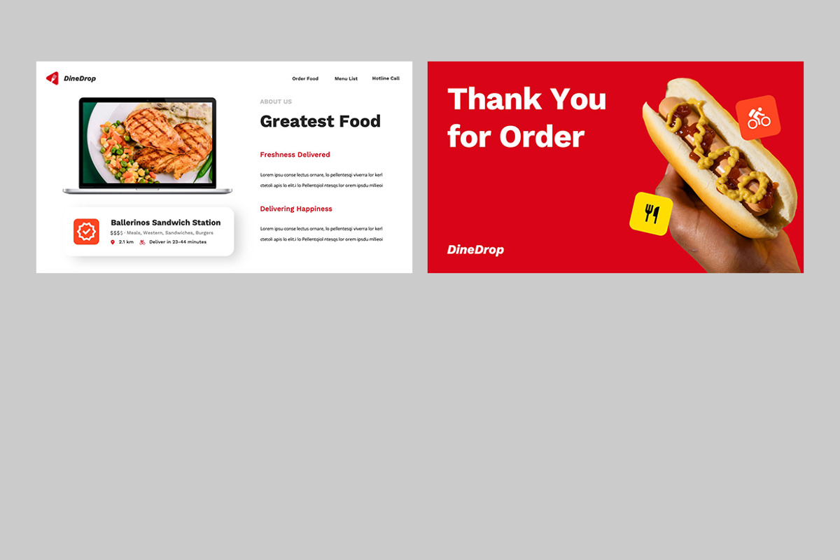 DINEDROP - Food Delivery Slides, a Presentation Template by rgbryand (Photo 9 of 9)
