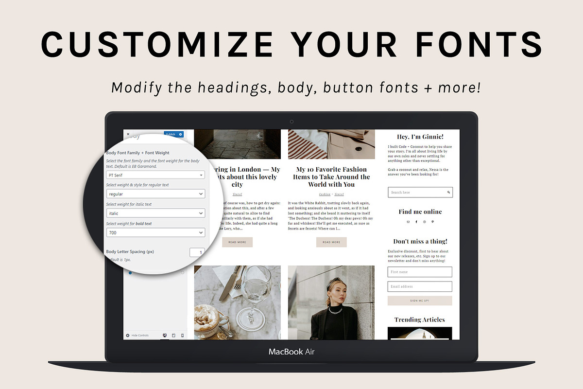 Nessa Theme • Genesis Child Theme, a WordPress Template by Code + Coconut (Photo 3 of 8)