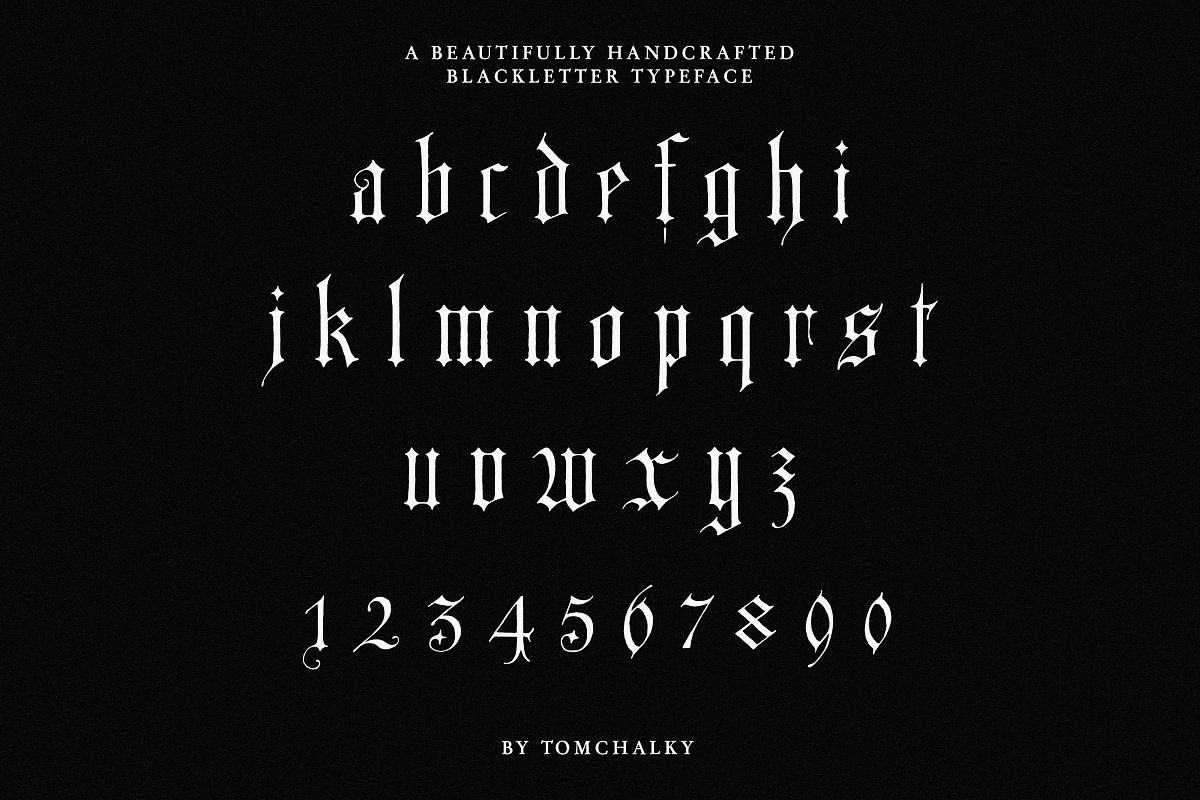 BlackCat Blackletter Vintage Font, a Blackletter Font by Tom Chalky (Photo 3 of 10)