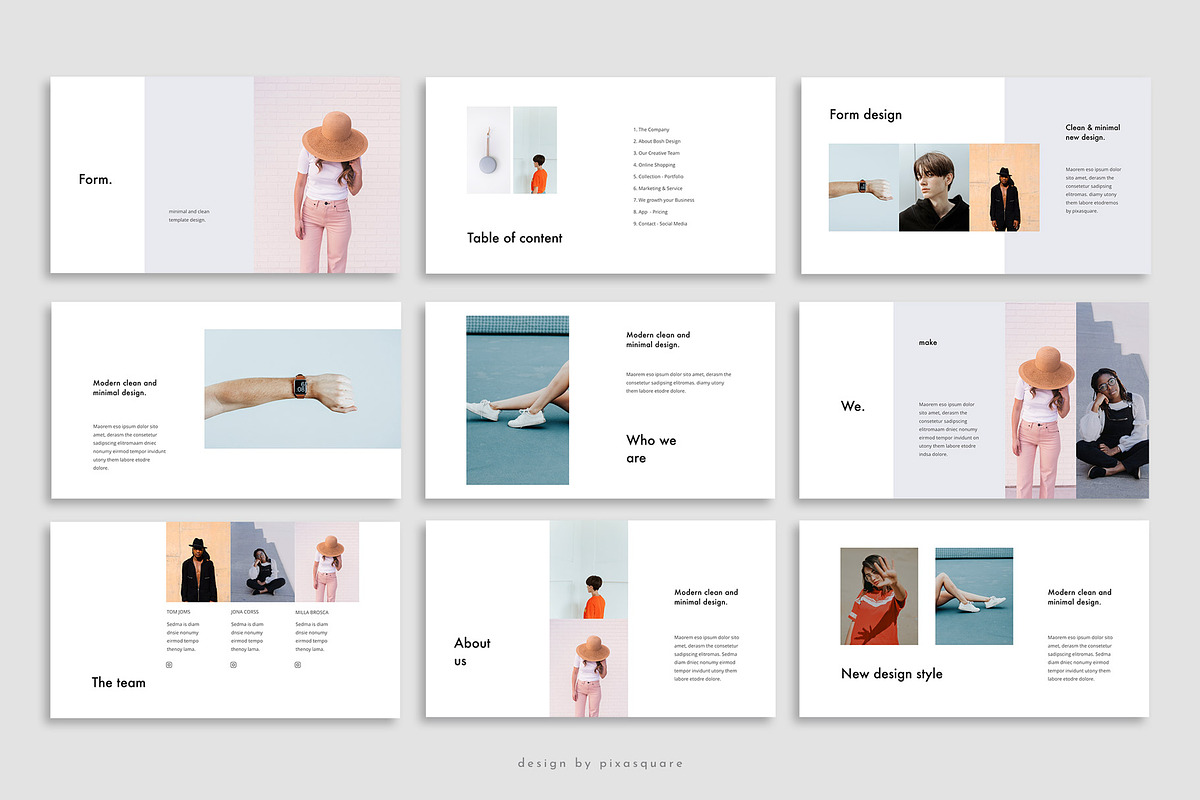 FORM - Powerpoint Stylish Template, a Presentation Template by PixaSquare