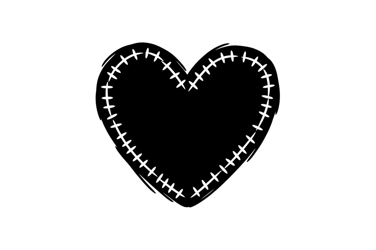 Stitched Heart Silhouette Vector Bun, an Illustration by Designs_River (Photo 22 of 41)