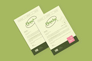 Honcha Matcha Cafe - Letterhead, a Card Template by VUNIRA (Thumbnail 1 of 3)