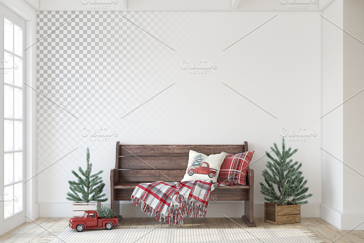 Christmas Entryway., a Product Mockup by MyHomeMockups (Photo 4 of 9)