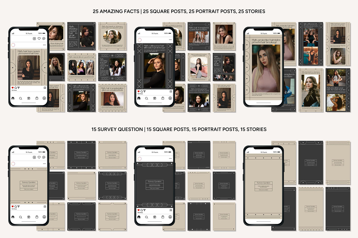 Hairstylist Instagram Template, a Social Media Template by Kalubuak (Photo 3 of 10)