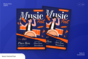 Music Festival Flyer, a Flyer Template by Annora Studio