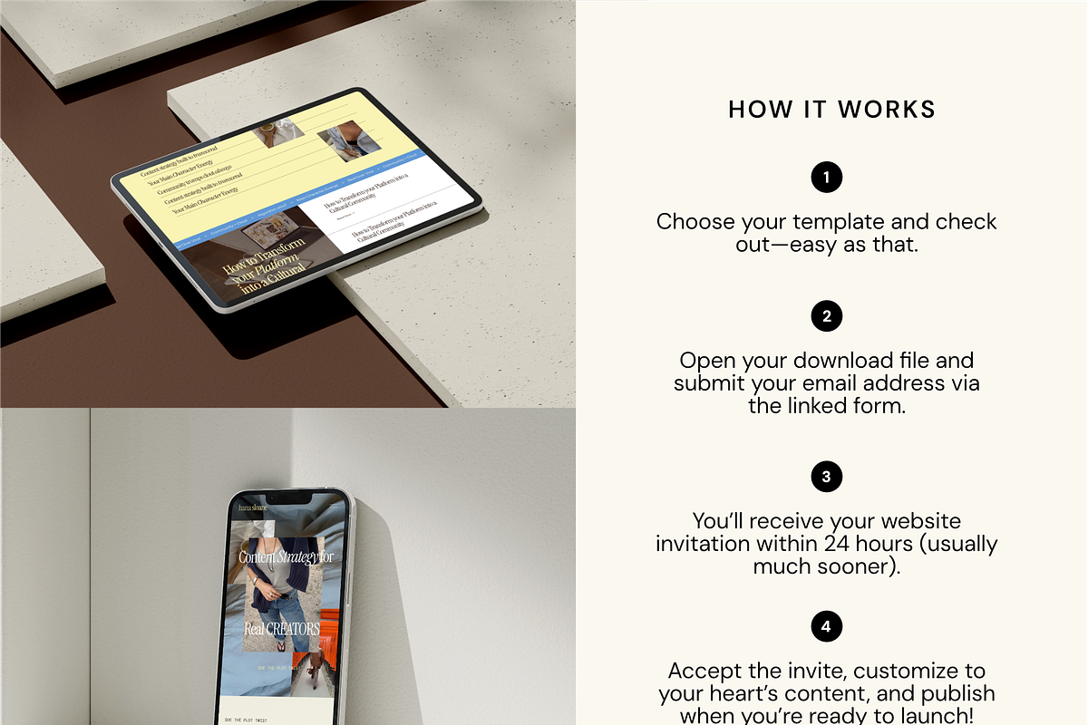 Hana Squarespace 7.1 Template, a Squarespace Template by Studio Heythere (Photo 5 of 8)