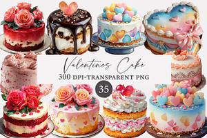 Valentines Cake Clipart, an Illustration by Designworld