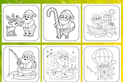 55 Santa Claus Adventures Coloring, a Decorative Illustration by Coco Bloom (Thumbnail 4 of 4)