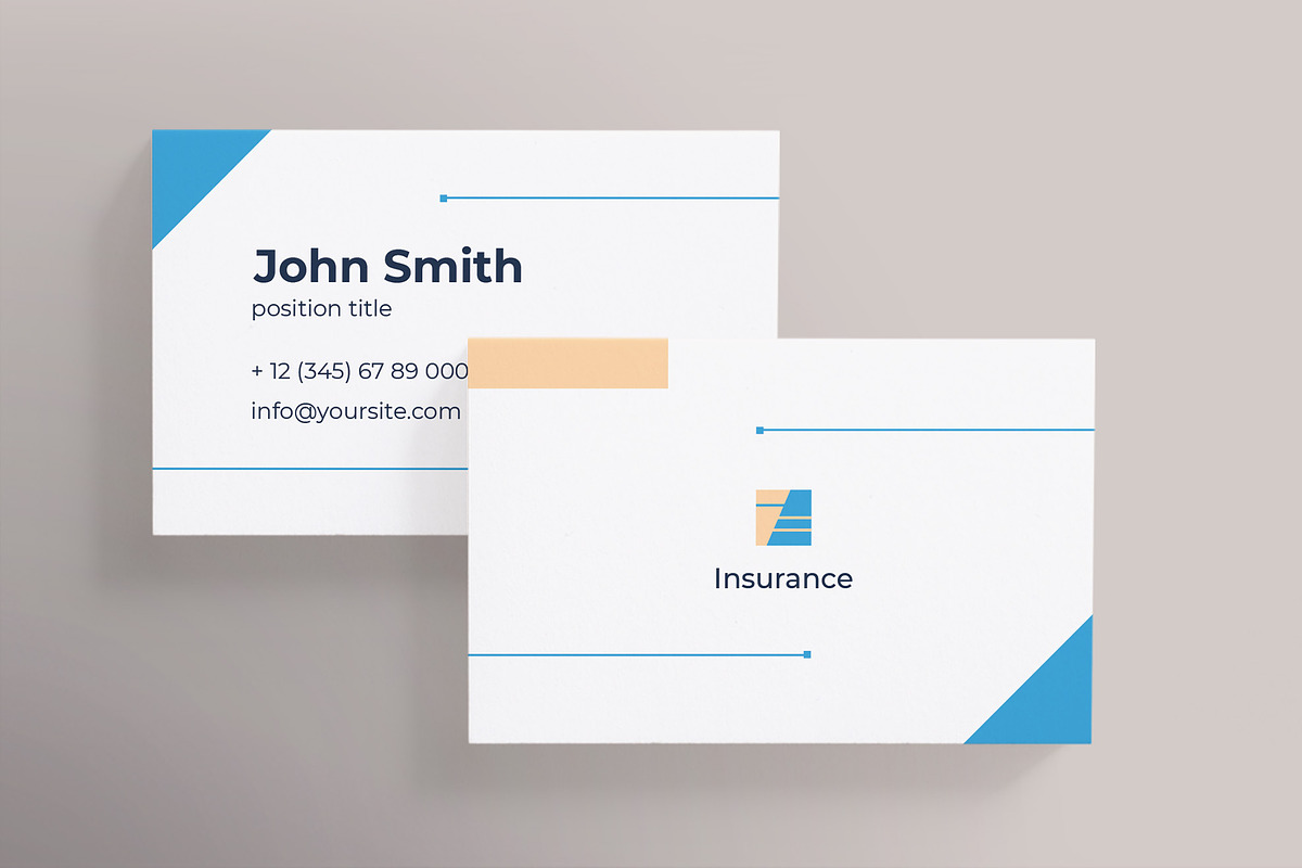 Insurance Agency Business Card, a Business Card Template by TemplatesNow!