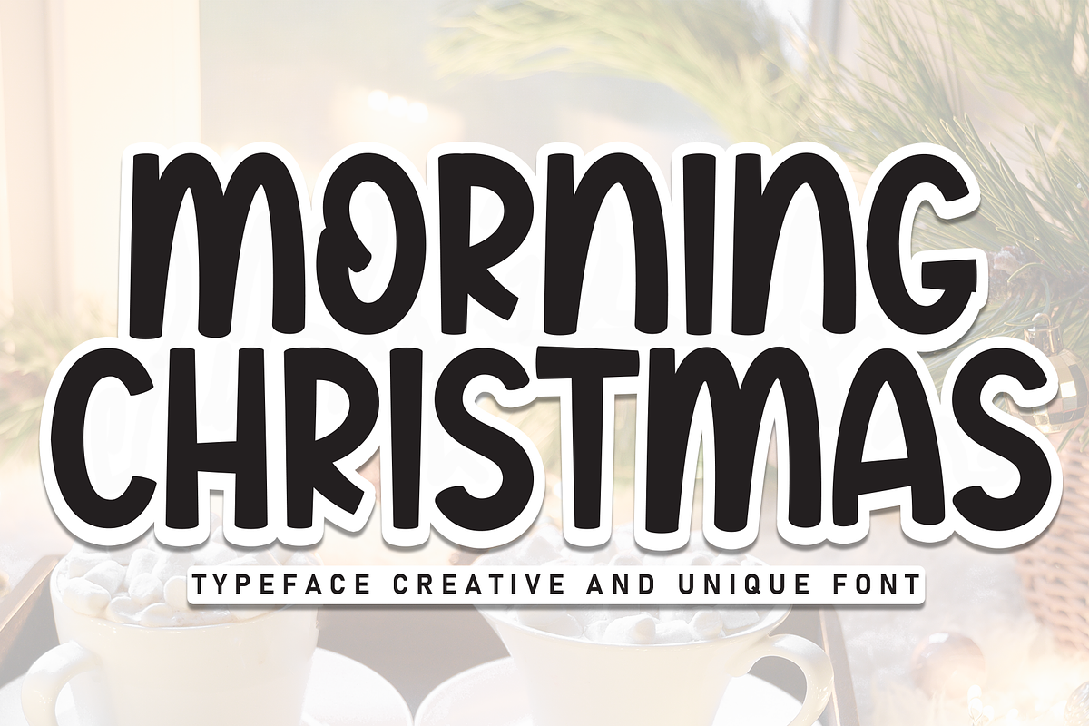 Morning Christmas | Script Font, a Script Font by Scratchones (Photo 1 of 8)