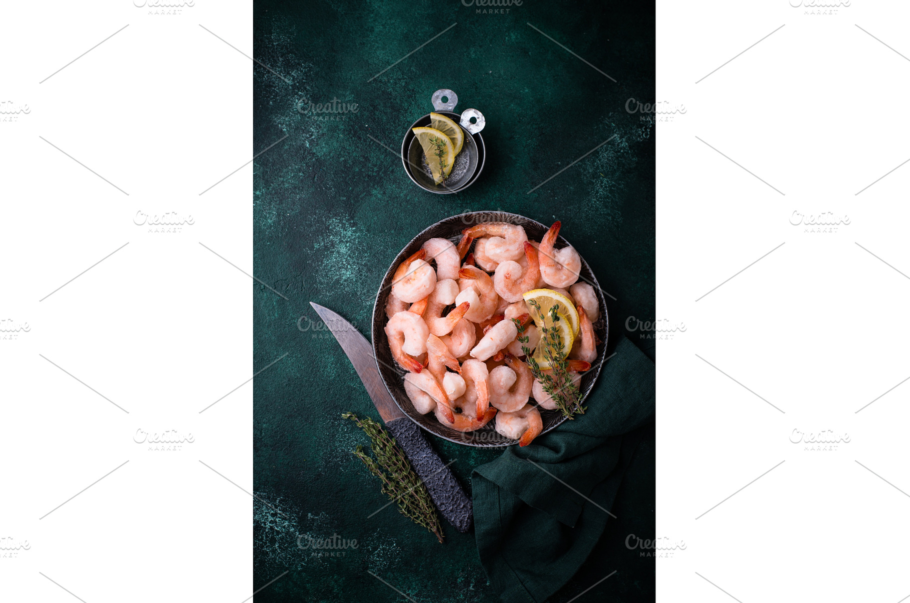 Frozen uncooked prawns or shrimps, a Food & Drink Photo by Yulia Furman