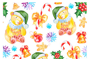 Christmas Watercolor Big Set