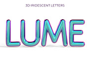 Iridescent Glass 3D Type Alphabet, an Object Graphic by Transfuchsian (Thumbnail 2 of 8)
