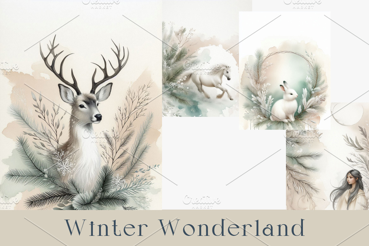 Winter Junk Journal Pages Bundle., a Seasonal Illustration by GalaDesign03 (Photo 7 of 11)