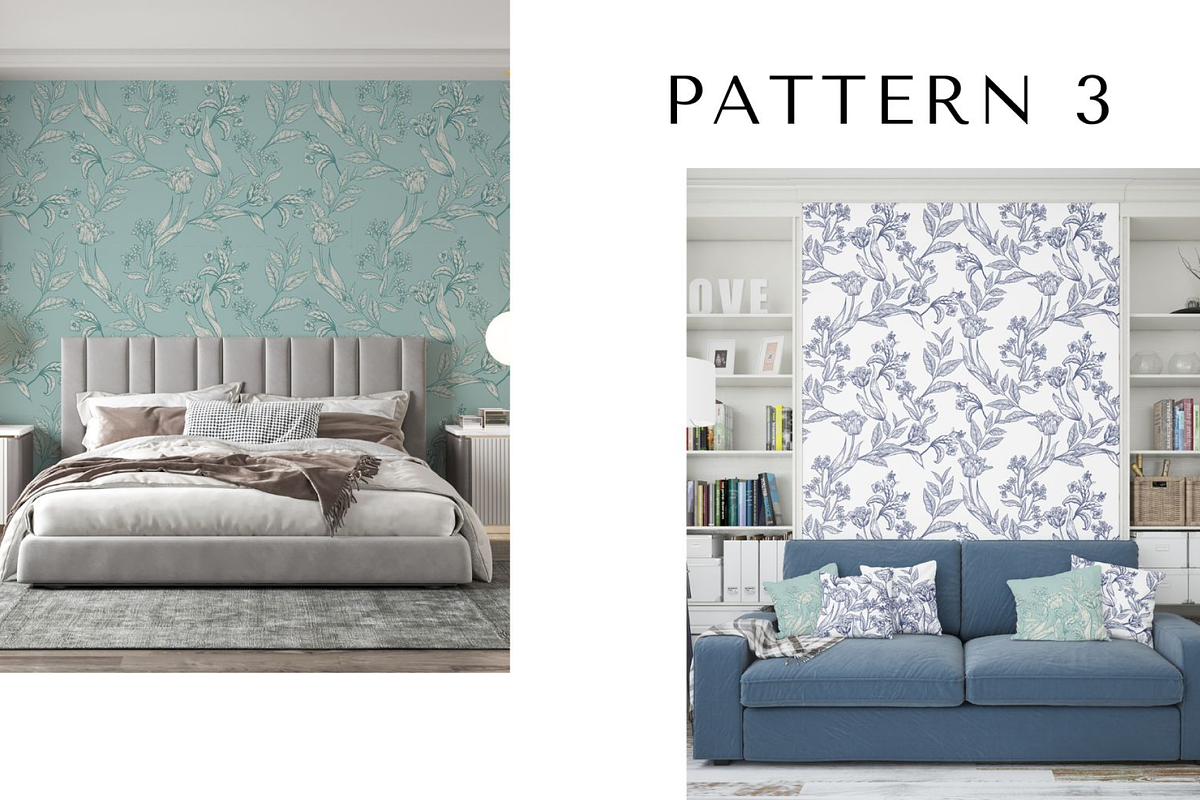 Toile Fleurie, Pattern & Motifs, a Pattern Graphic by lukodje (Photo 6 of 10)