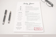 Cover Letter Template + Resume, CV, a Resume Template by HIRED Design Studio (Thumbnail 8 of 11)