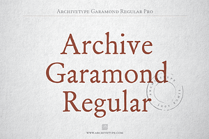 Archive Garamond Regular Pro