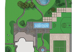 Landscaping master plan 2d sketch containing landscaping, design, and project