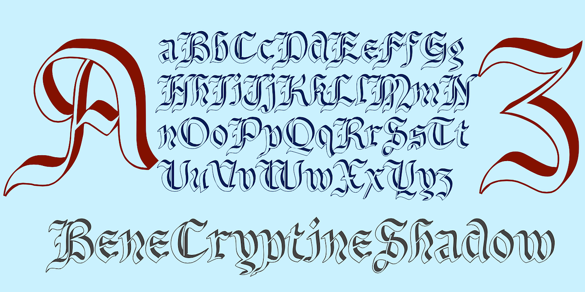 BeneCryptine, a Blackletter Font by Ingrimayne Type (Photo 5 of 6)
