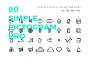 80 Simple Pictogram Pro, a Font by Type & Studio (Thumbnail 1 of 4)