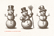 Vintage Christmas Clipart Bundle, a Decorative Illustration by ClipArtRoom (Thumbnail 3 of 8)