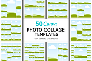 50 Canva Photo Collage Frame Templat, a Print Template by Waliullah Solutions (Thumbnail 1 of 6)