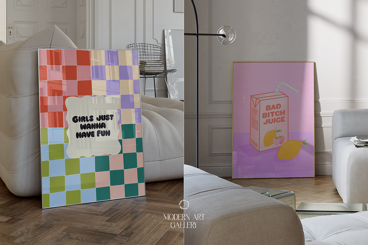 Modern Art Gallery 6, a Graphic by Wall Art Print Studio (Photo 9 of 18)