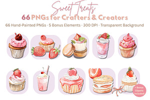 Sweet Treats – 66 PNGs for Crafters