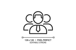 Personnel pixel perfect linear icon, an Icon by IMG Visuals