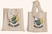 Kids Easter Bunny and Chick Friends, a Seasonal Illustration by Ghagra (Thumbnail 3 of 7)