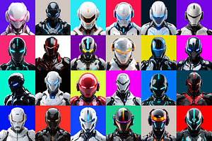 125 Cyborg Avatars Bundle