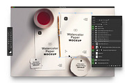 Two A5 Watercolor Paper Mockup, a Product Mockup by Custom Scene (Thumbnail 7 of 10)